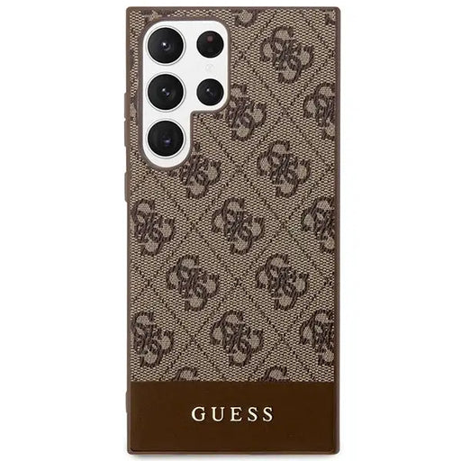 Guess GUHCS23LG4GLBR S23 Ultra S918 brown/brown hardcase 4G Stripe Collection - Cell phone cases and covers<<<HurtelXML
