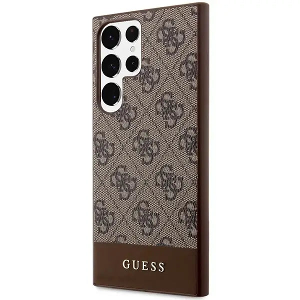 Guess GUHCS23LG4GLBR S23 Ultra S918 brown/brown hardcase 4G Stripe Collection - Cell phone cases and covers<<<HurtelXML