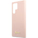 Guess GUHCS23LLSLMGPP S23 Ultra S918 pink/pink hardcase Silicone Script Metal Logo - Cell phone cases