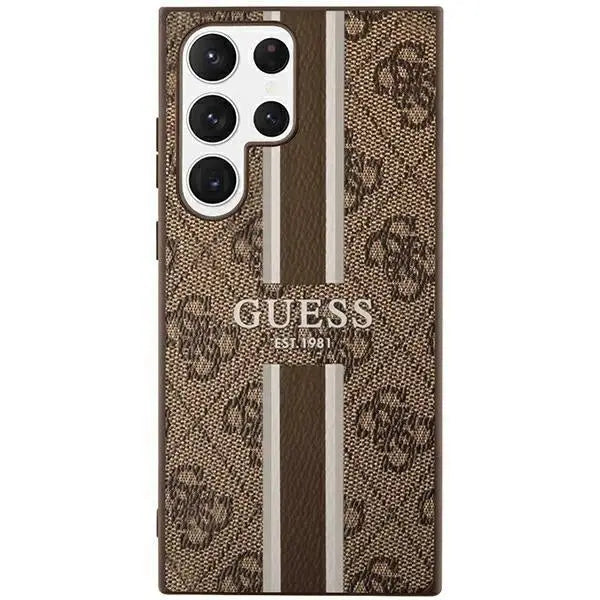 Guess GUHCS23LP4RPSW S23 Ultra S918 brown/brown hardcase 4G Printed Stripe - Cell phone cases and covers<<<HurtelXML