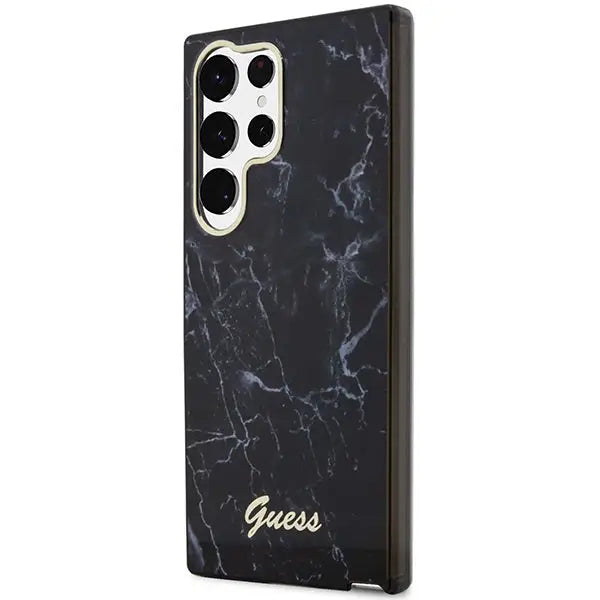 Guess GUHCS23LPCUMAK S23 Ultra S918 black/black hardcase Marble - Cell phone cases and covers<<<HurtelXML