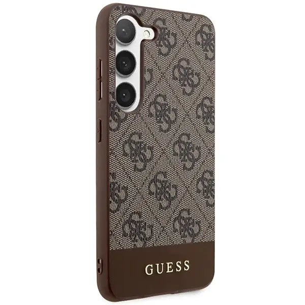 Guess GUHCS23MG4GLBR S23+ S916 brown/brown hardcase 4G Stripe Collection - Cell phone cases and covers<<<HurtelXML
