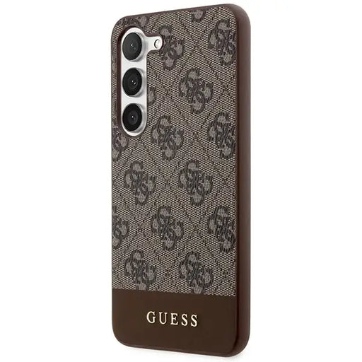 Guess GUHCS23MG4GLBR S23+ S916 brown/brown hardcase 4G Stripe Collection - Cell phone cases and covers<<<HurtelXML