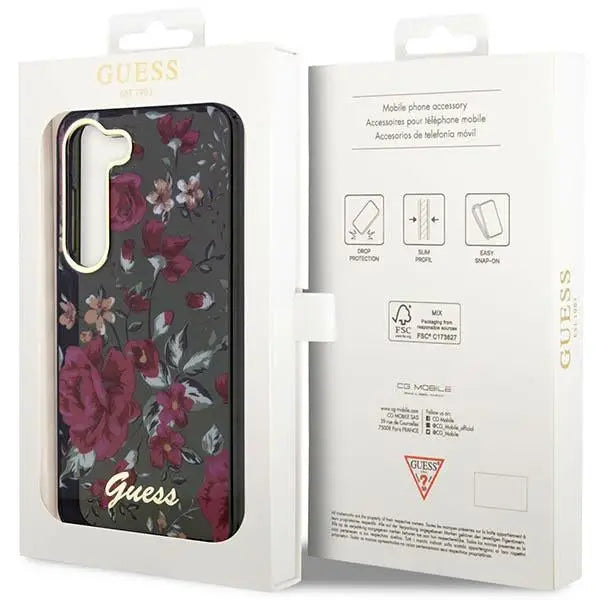 Guess GUHCS23MHCFWSA S23+ S916 green/kaki hardcase Flower Collection - Cell phone cases and covers<<<HurtelXML
