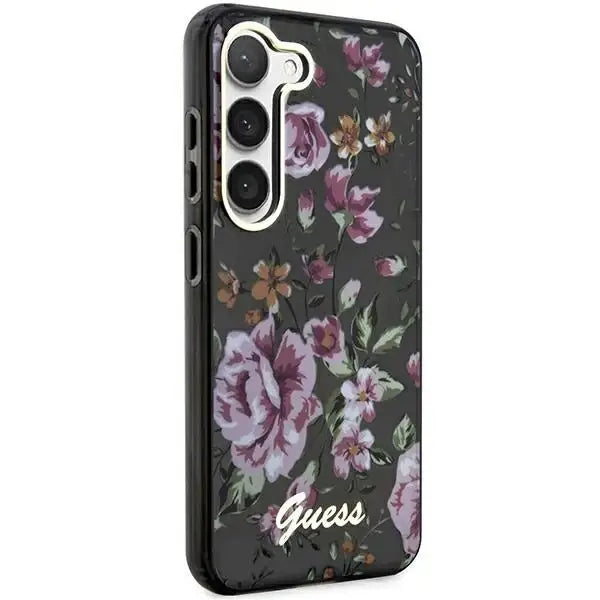 Guess GUHCS23MHCFWSK S23+ S916 black/black hardcase Flower Collection - Cell phone cases and covers<<<HurtelXML