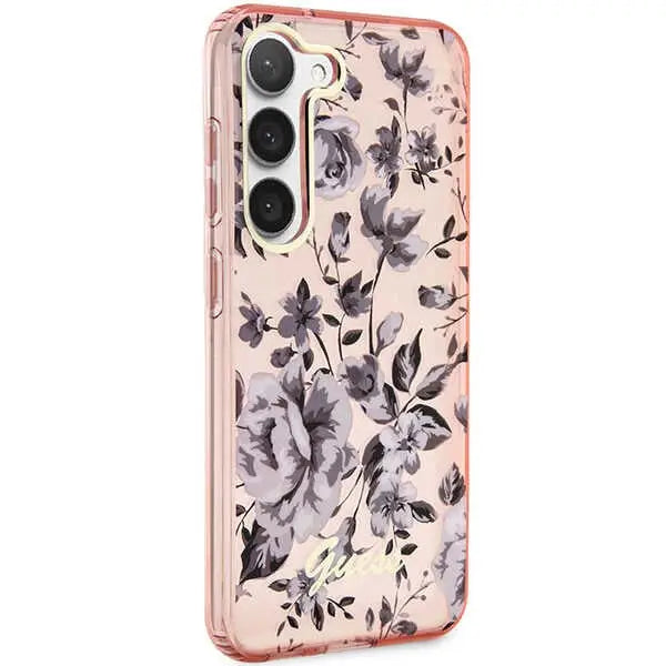 Guess GUHCS23MHCFWSP S23+ S916 pink/pink hardcase Flower Collection - Cell phone cases and covers<<<HurtelXML