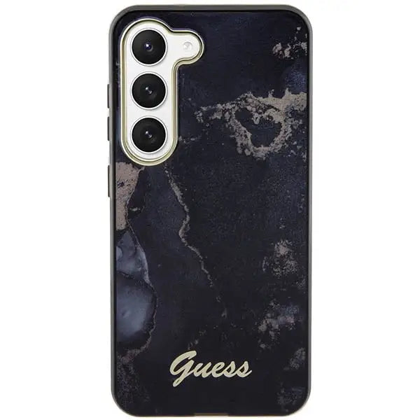 Guess GUHCS23MHTMRSK S23+ S916 black/black hardcase Golden Marble Collection - Cell phone cases and covers<<<HurtelXML