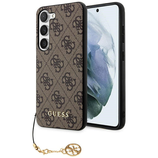 Guess GUHCS23SGF4GBR S23 S911 brown/brown hardcase 4G Charms Collection - Cell phone cases and covers<<<HurtelXML