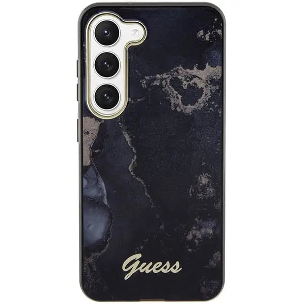 Guess GUHCS23SHTMRSK S23 S911 black/black hardcase Golden Marble Collection - Cell phone cases and covers<<<HurtelXML
