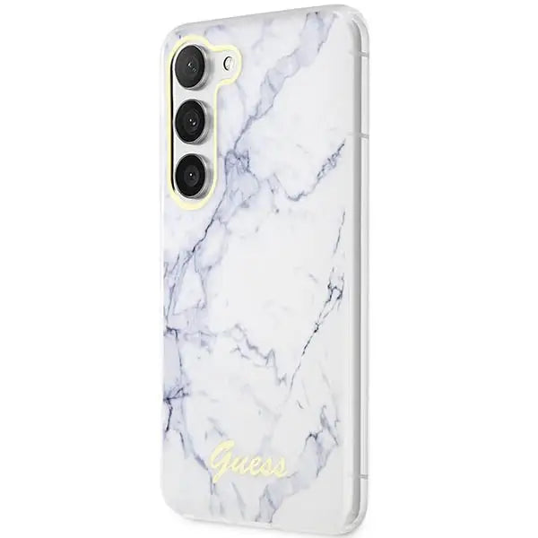 Guess GUHCS23SPCUMAH S23 S911 white/white hardcase Marble - Cell phone cases and covers<<<HurtelXML