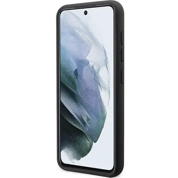 Guess GUHCS23SSLSMK S23 S911 black/black hardcase Silicone Vintage Gold Logo - Cell phone cases and covers<<<HurtelXML