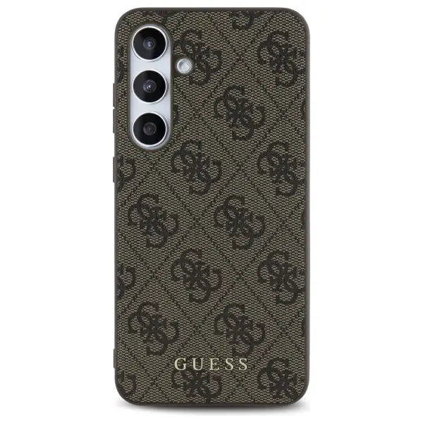 Guess GUHCS24FEG4GFBR S24 FE S721 brown/brown hardcase 4G Metal Gold Logo - Cell phone cases and covers<<<HurtelXML
