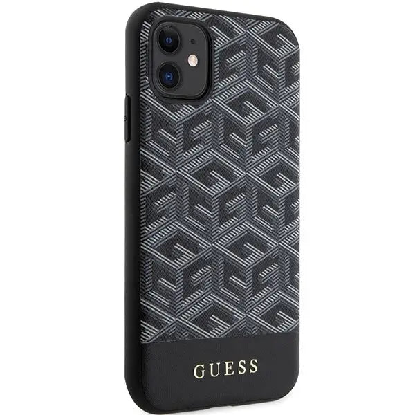 Guess GUHMN61HGCFSEK iPhone 11 / Xr 6.1’’ black/black hardcase GCube Stripes MagSafe - Cell phone cases