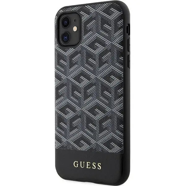 Guess GUHMN61HGCFSEK iPhone 11 / Xr 6.1’’ black/black hardcase GCube Stripes MagSafe - Cell phone cases