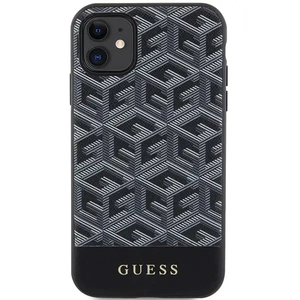 Guess GUHMN61HGCFSEK iPhone 11 / Xr 6.1’’ black/black hardcase GCube Stripes MagSafe - Cell phone cases