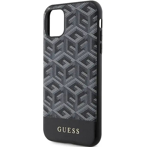 Guess GUHMN61HGCFSEK iPhone 11 / Xr 6.1’’ black/black hardcase GCube Stripes MagSafe - Cell phone cases