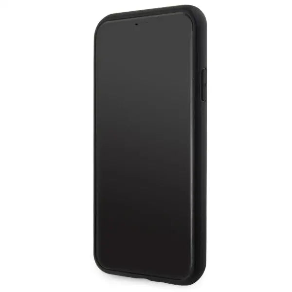 Guess GUHMN61P4RPSK iPhone 11 / Xr black/black hardcase 4G Printed Stripes MagSafe - Cell phone cases