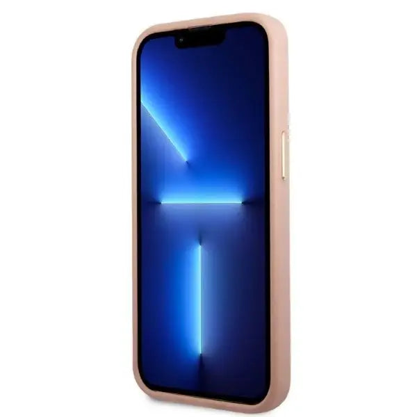 Guess GUHMP13LSAPSTP iPhone 13 Pro / 13 6.1’’ pink/pink hardcase Peony Logo Plate MagSafe - Cell phone cases