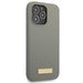 Guess GUHMP13LSPLG iPhone 13 Pro / 13 6.1’’ grey/grey hard case Silicone Logo Plate MagSafe - Cell phone cases
