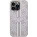 Guess GUHMP13XP4RPSP iPhone 13 Pro Max 6.7’’ pink/pink hardcase 4G Printed Stripes MagSafe - Cell phone cases