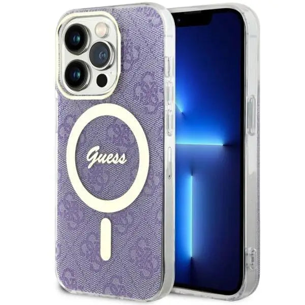 Guess GUHMP14LH4STU iPhone 14 Pro 6.1’’ purple/purple hardcase 4G MagSafe - Cell phone cases and covers<<<HurtelXML