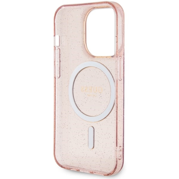 Guess GUHMP14LHCMCGP iPhone 14 Pro 6.1’’ pink/pink hardcase Glitter Gold MagSafe - Cell phone cases