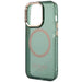 Guess GUHMP14LHTCMA iPhone 14 Pro 6.1’’ green/khaki hard case Gold Outline Translucent MagSafe - Cell phone cases
