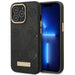 Guess GUHMP14LSAPSTK iPhone 14 Pro 6.1’’ black/black hardcase Peony Logo Plate MagSafe - Cell phone cases