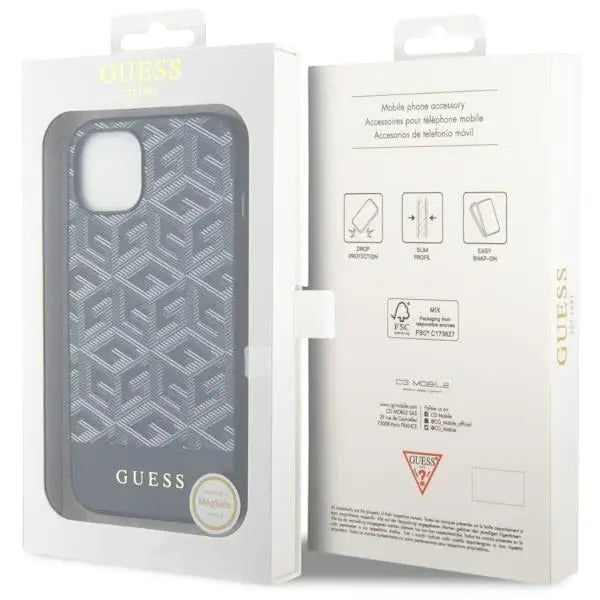 Guess GUHMP14MHGCFSEK iPhone 14 Plus 6.7’’ black/black hardcase GCube Stripes MagSafe - Cell phone cases