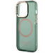 Guess GUHMP14XHTCMA iPhone 14 Pro Max 6.7’’ green/khaki hard case Gold Outline Translucent MagSafe - Cell phone cases