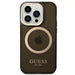 Guess GUHMP14XHTCMK iPhone 14 Pro Max 6.7’’ black/black hard case Gold Outline Translucent MagSafe - Cell phone cases