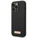 Guess GUHMP14XSBPLK iPhone 14 Pro Max 6.7’’ black/black hard case Silicone Logo Plate MagSafe - Cell phone cases