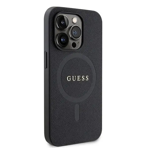 Guess GUHMP15LPSAHMCK iPhone 15 Pro 6.1’’ black/black hardcase Saffiano MagSafe - Cell phone cases