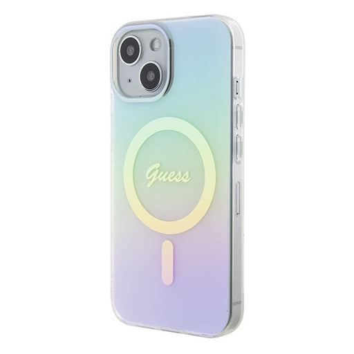Guess GUHMP15SHITSQ iPhone 15 6.1’’ turquoise/turquoise hardcase IML Iridescent MagSafe - Cell phone cases