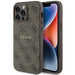 Guess GUHMP15XG4GFRW iPhone 15 Pro Max 6.7’’ brown/brown hardcase 4G Collection Leather Metal Logo MagSafe - Cell phone