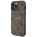 Guess GUHMP15XG4GFRW iPhone 15 Pro Max 6.7’’ brown/brown hardcase 4G Collection Leather Metal Logo MagSafe - Cell phone