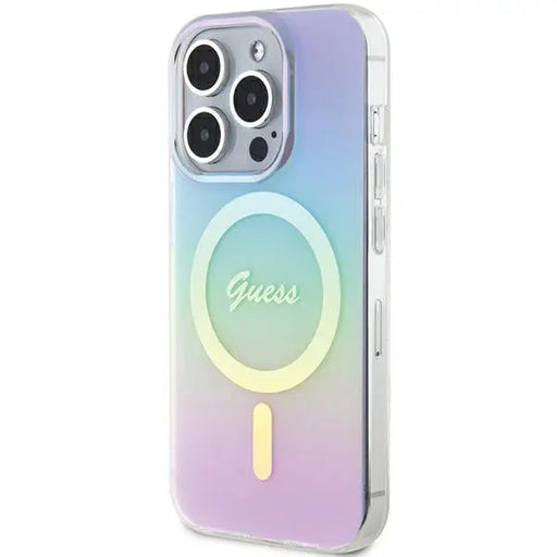 Guess GUHMP15XHITSU iPhone 15 Pro Max 6.7’’ purple/purple hardcase IML Iridescent MagSafe - Cell phone cases