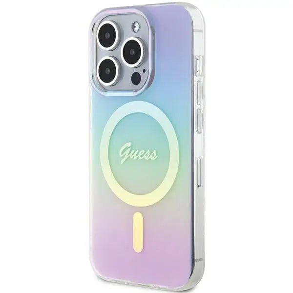 Guess GUHMP15XHITSU iPhone 15 Pro Max 6.7’’ purple/purple hardcase IML Iridescent MagSafe - Cell phone cases