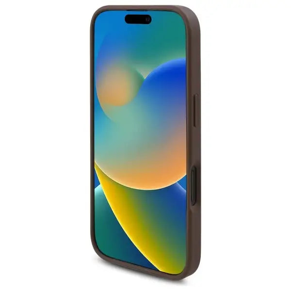 Guess GUHMP16SP4ROPEMCW iPhone 16 6.1’’ brown/brown hardcase 4G Flowers Print MagSafe - Cell phone cases