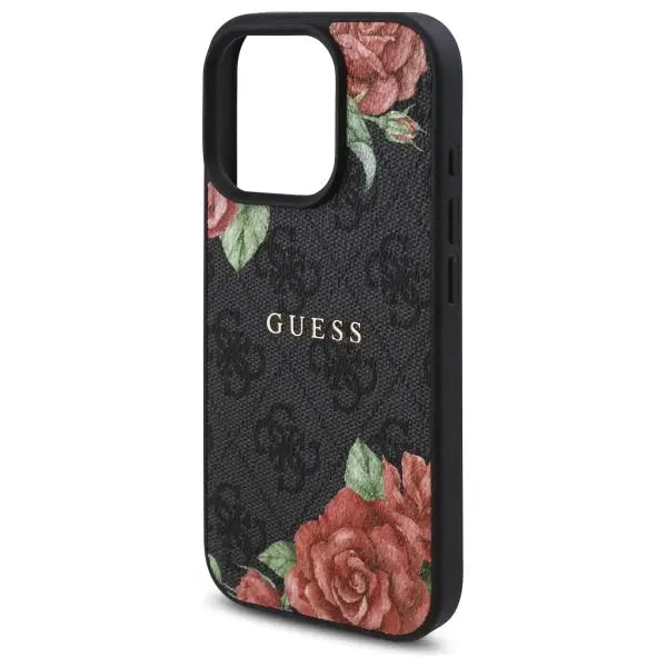 Guess GUHMP16XP4ROPEMCK iPhone 16 Pro Max 6.9’’ black/black hardcase 4G Flowers Print MagSafe - Cell phone cases