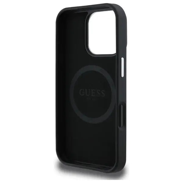 Guess GUHMP16XPGTSPSK iPhone 16 Pro Max 6.3’’ black/black hardcase Grained Triangle MagSafe - Cell phone cases