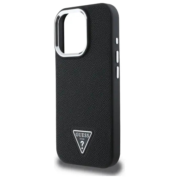 Guess GUHMP16XPGTSPSK iPhone 16 Pro Max 6.3’’ black/black hardcase Grained Triangle MagSafe - Cell phone cases
