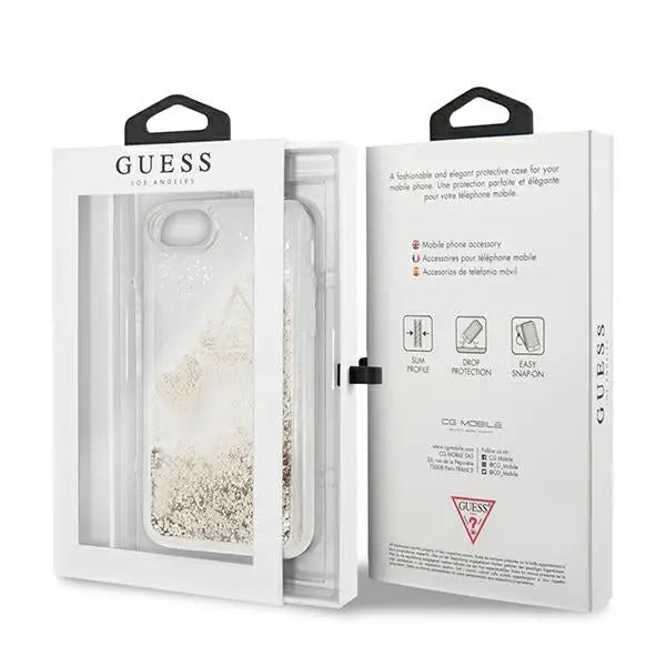 Guess GUOHCI8GLHFLGO iPhone 7/8/SE 2020 /SE 2022 gold/gold hard case Glitter Charms - Cell phone cases