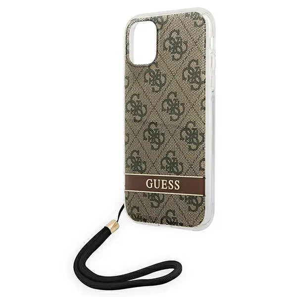 Guess GUOHCN61H4STW iPhone 11 brown/brown hardcase 4G Print Strap - Cell phone cases and covers<<<HurtelXML
