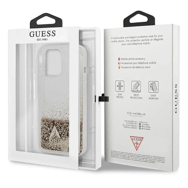 Guess GUOHCP14LGLHFLGO iPhone 14 Pro 6.1 ’gold / gold hardcase Glitter Charms - Cell phone cases and covers<<<HurtelXML