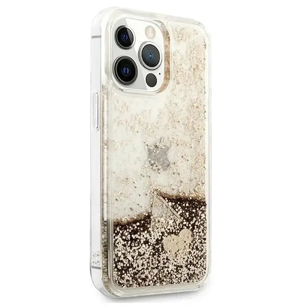 Guess GUOHCP14LGLHFLGO iPhone 14 Pro 6.1 ’gold / gold hardcase Glitter Charms - Cell phone cases and covers<<<HurtelXML