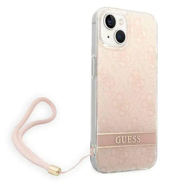 Guess GUOHCP14MH4STP iPhone 14 Plus 6.7 ’pink / pink hardcase 4G Print Strap - Cell phone cases and covers<<<HurtelXML