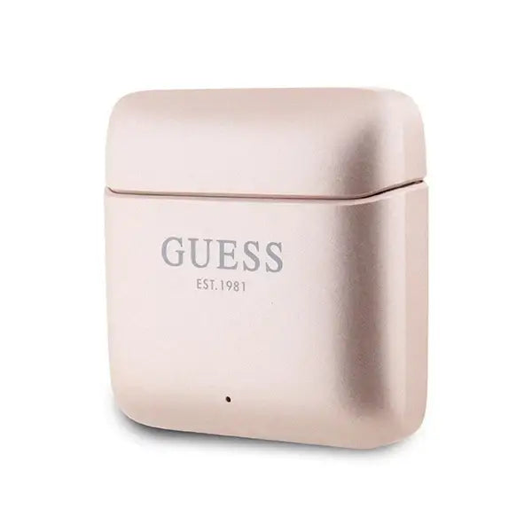 Guess GUTWSSU20ALEGP TWS Bluetooth Earphones + Dock Rose Gold/Rose Gold Printed Logo - Headphones