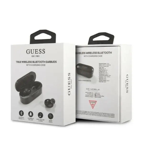 Guess GUTWST31EK TWS Bluetooth headphones + docking station - black - Headphones and speakers<<<HurtelXML