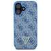 Guess Hardcase Leather 4G Triangle Strass MagSafe Case for iPhone 16 - Blue - Cell phone cases and covers<<<HurtelXML